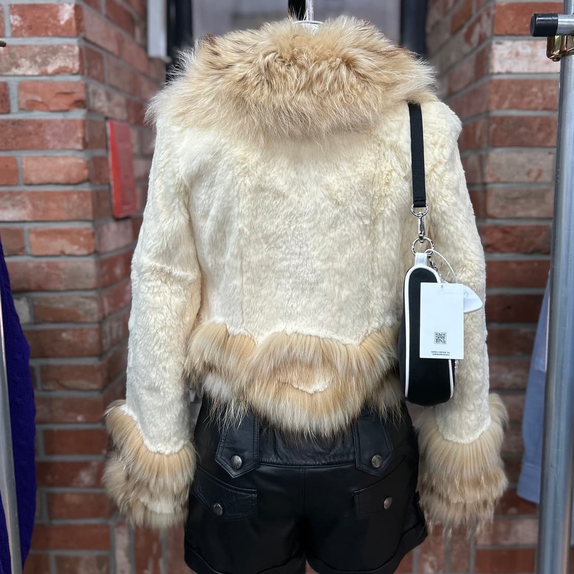 Vintage y2k Crop Fur Jacket 상품이미지3