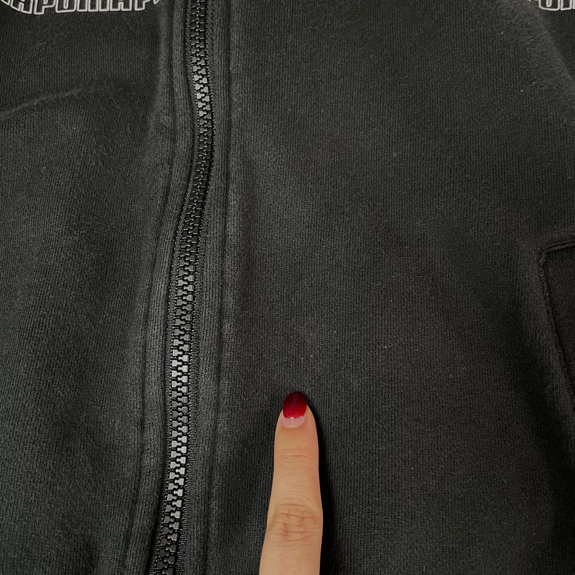 푸마 블랙 로고 프린팅 집업 상품이미지5