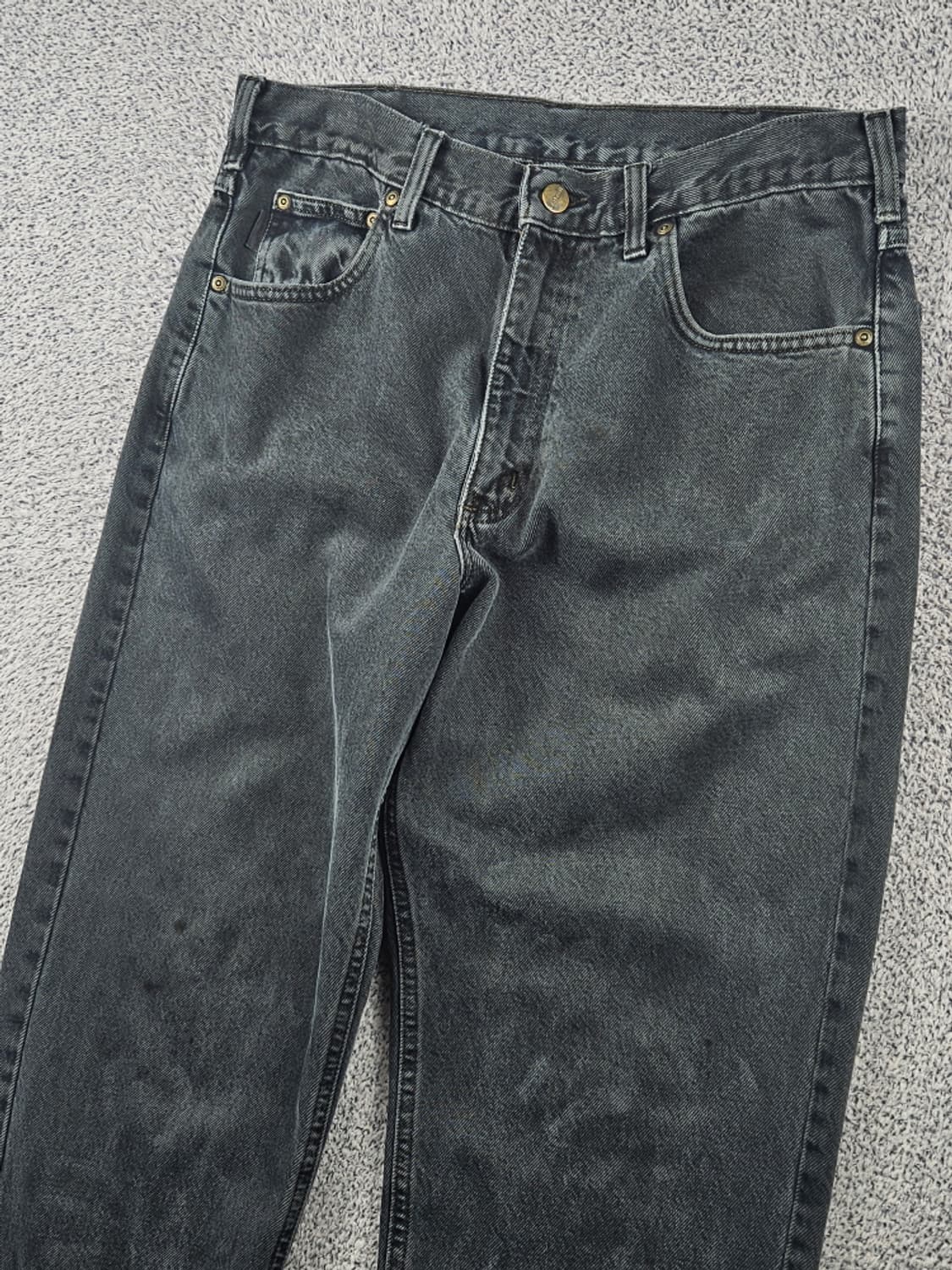 칼하트 블랙 다이드 데님 워크 팬츠 ( 34X32 ) / 10625 상품이미지5