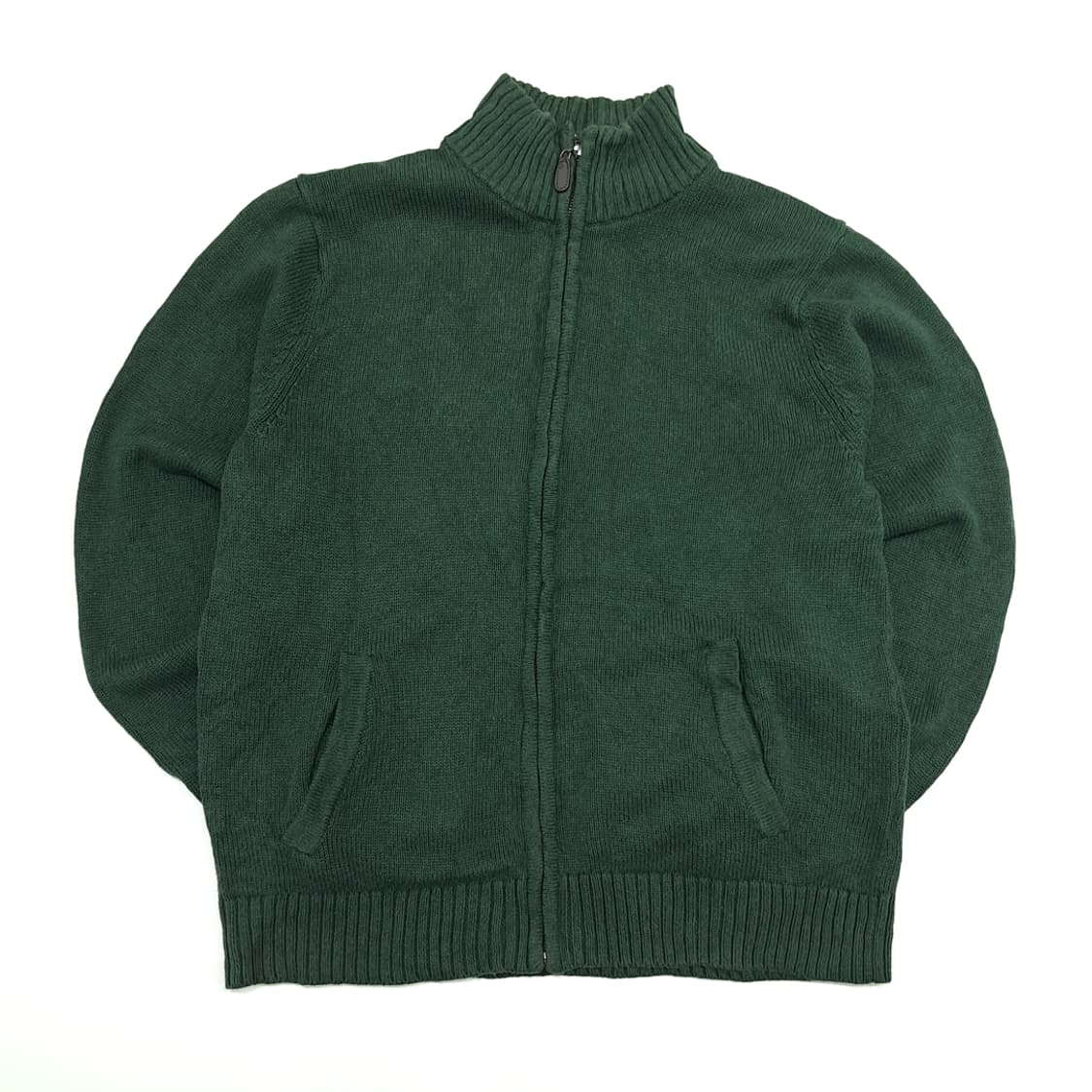 CN945 M 엘엘빈 진그린 코튼 긴팔 집업 니트 스웨터 상품이미지1