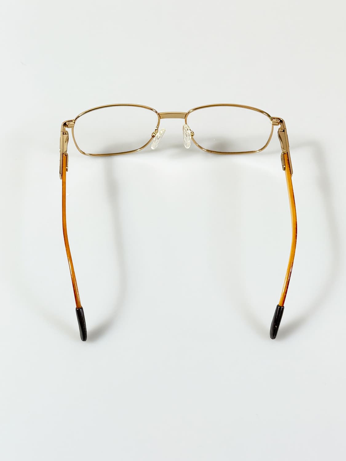 90s CAROCHE 골드 브라운 슬림 스퀘어 빈티지 안경 상품이미지5
