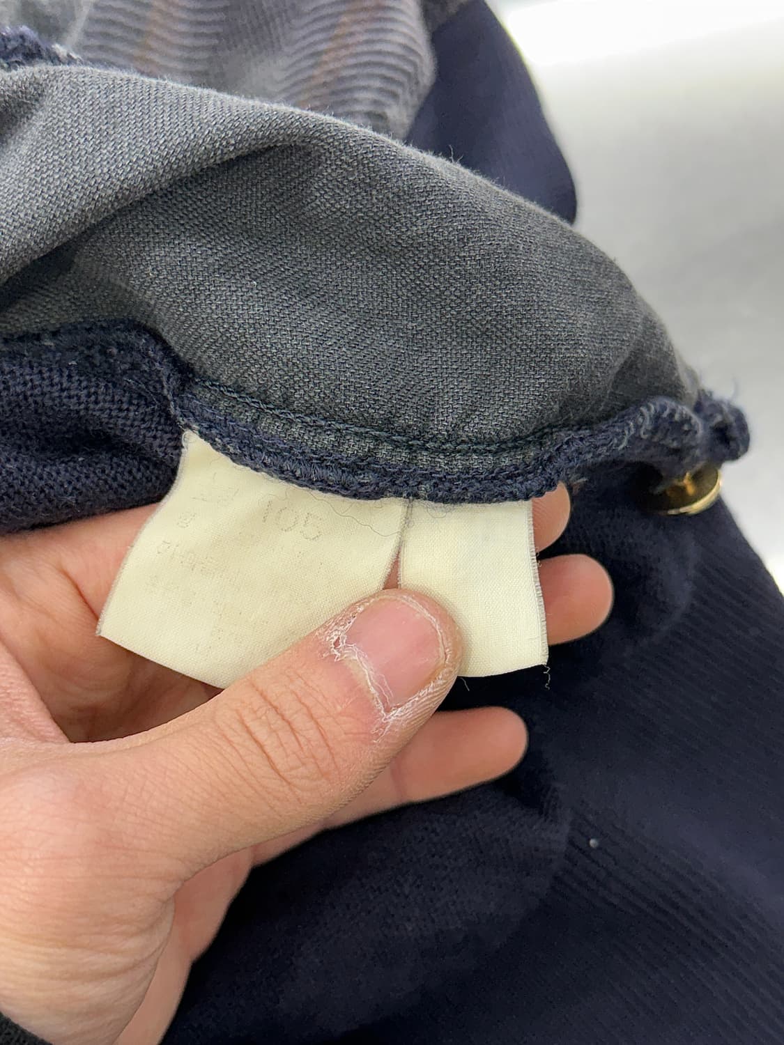 이브 생로랑 뿌르옴므 90s 벨벳 네이비 투 포켓 니팅 가디건 상품이미지8