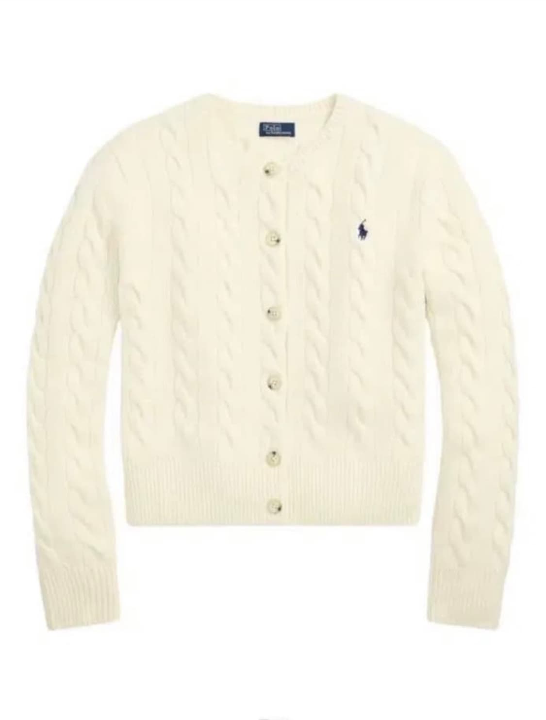 🔥[무료배송/정품]🔥 폴로 여성 꽈배기 울 캐시미어 가디건 3 col 상품이미지3