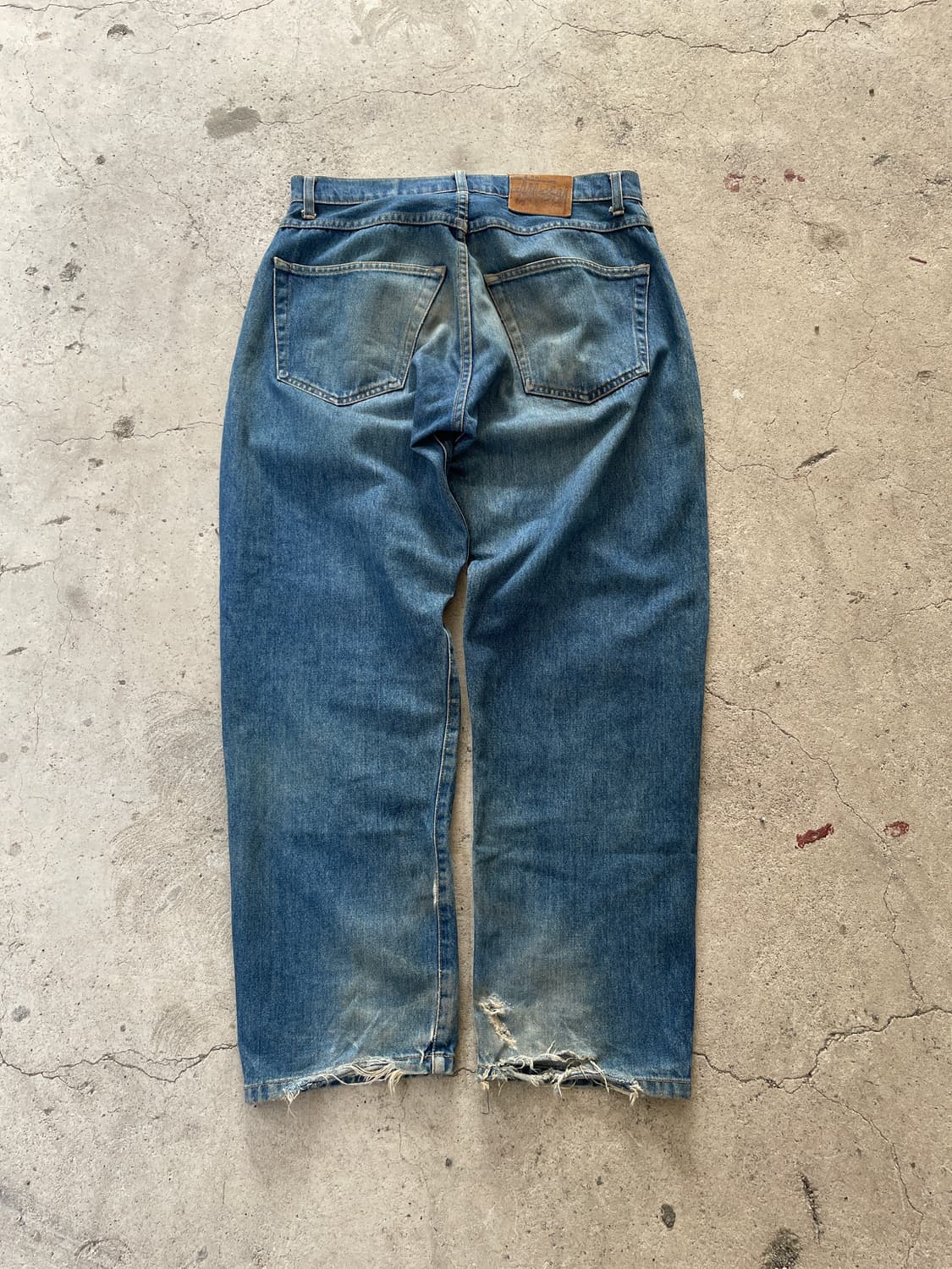 USA Made)90s 스투시 배기 데님 팬츠 상품이미지8