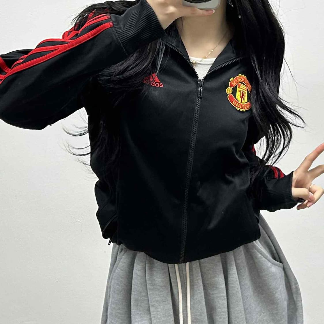 아디다스 맨체스터유나이티드 15/16유니폼 검빨 대장급 트랙탑 희귀져지( 상품이미지1