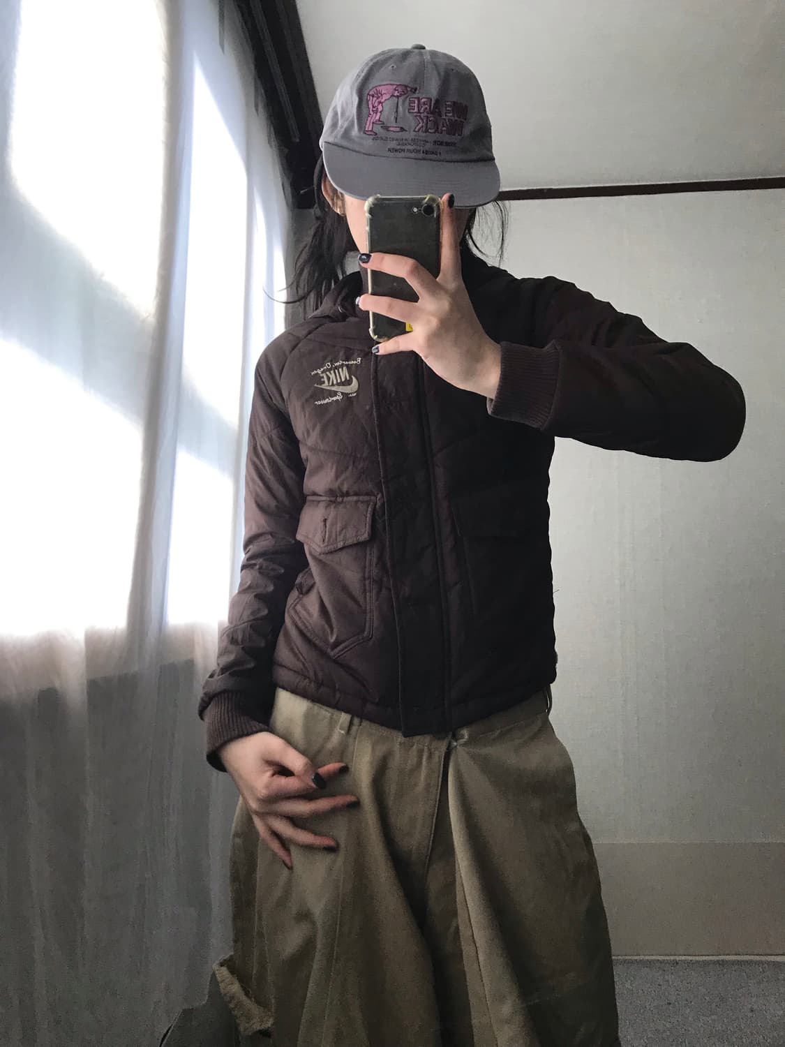 나이키 브라운 후드 패딩 상품이미지2