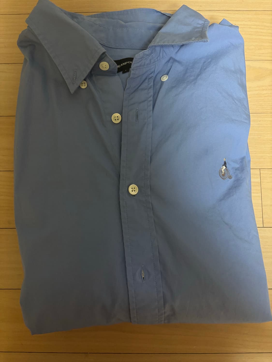 빈폴 남여공용 플레인 솔리드 셔츠 블루 L 상품이미지3