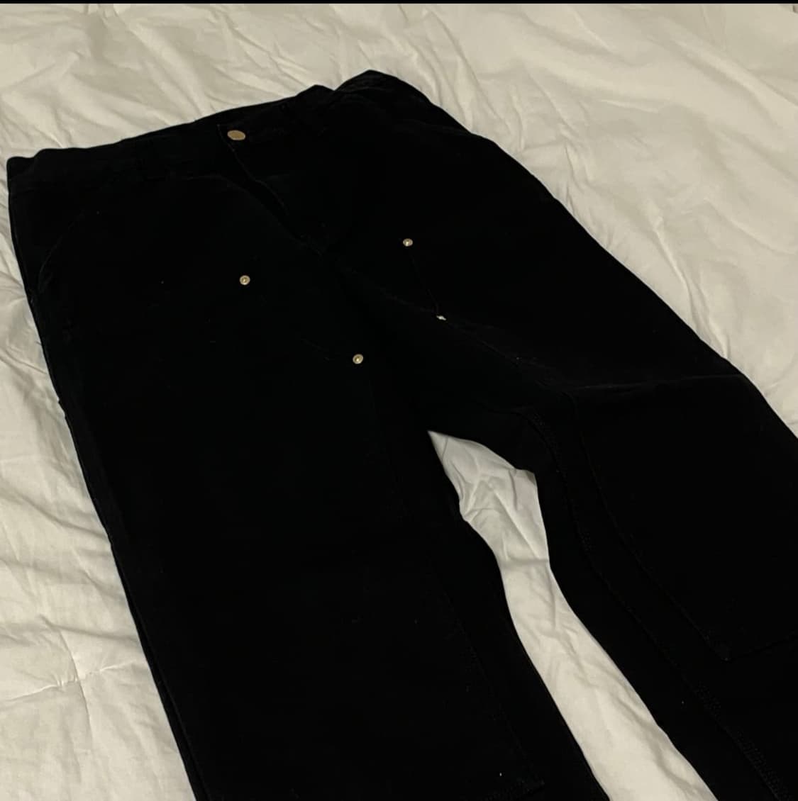 칼하트 더블니 팬츠 블랙 상품이미지1