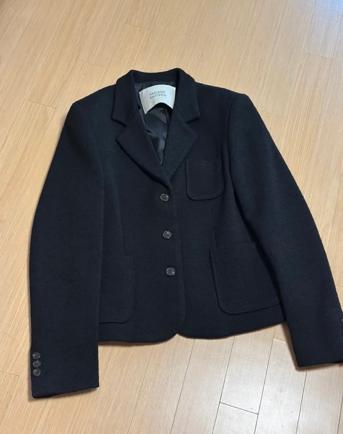파사드패턴 텍스처 빈티지 재킷 블랙 S 상품이미지4