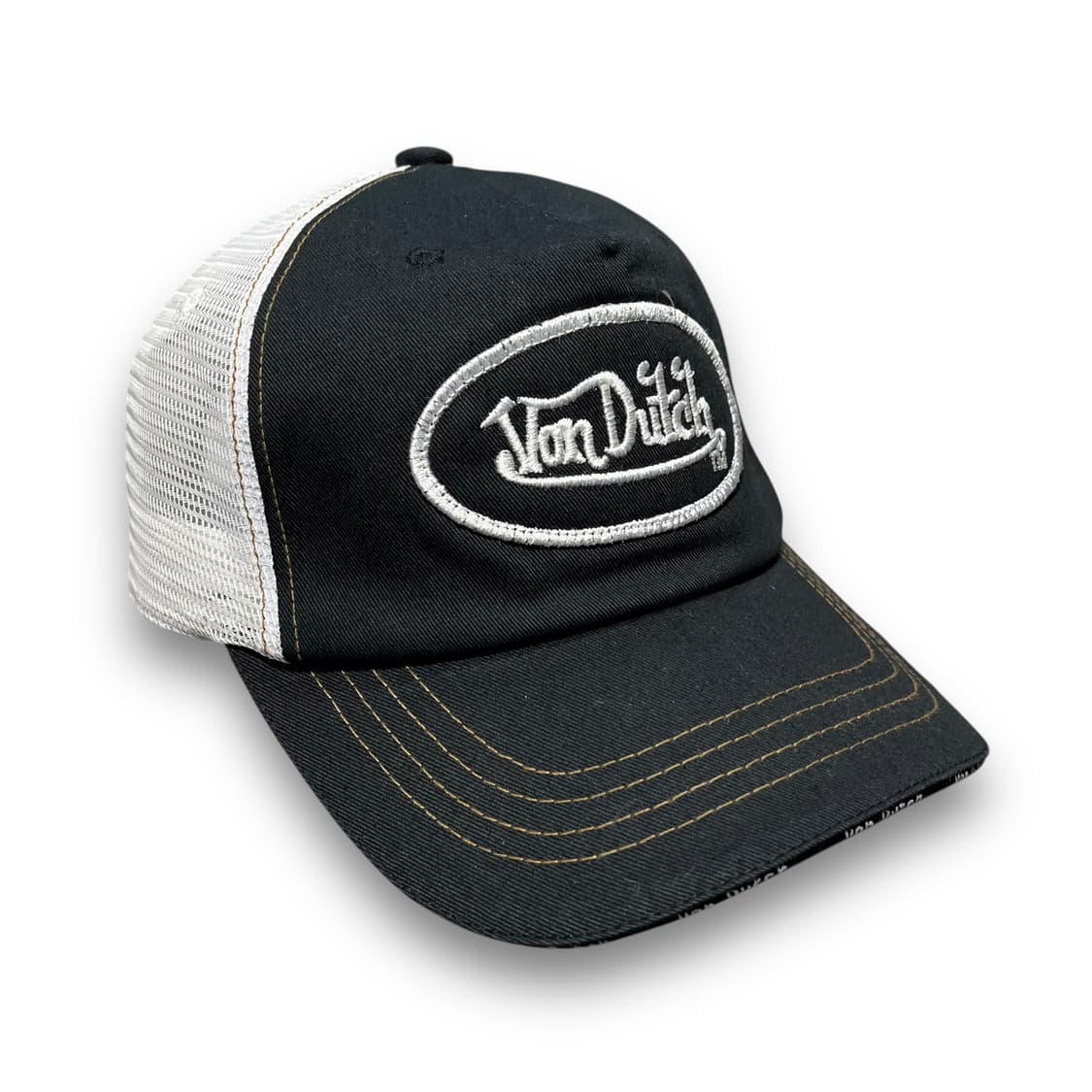 본 더치 y2k 다크 화이트 투톤 트러커 빈티지 메쉬캡 상품이미지3