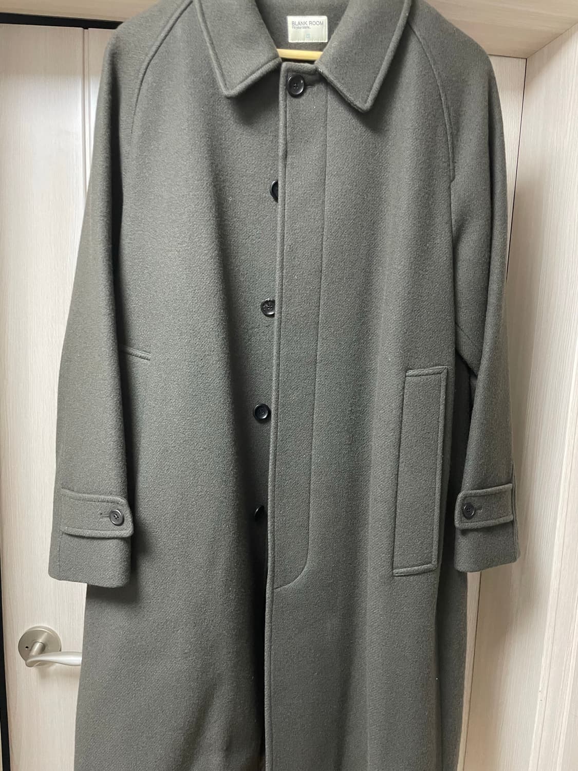 블랭크룸 스탠다드 발마칸 울 코트 차콜브라운 1 사이즈 상품이미지2