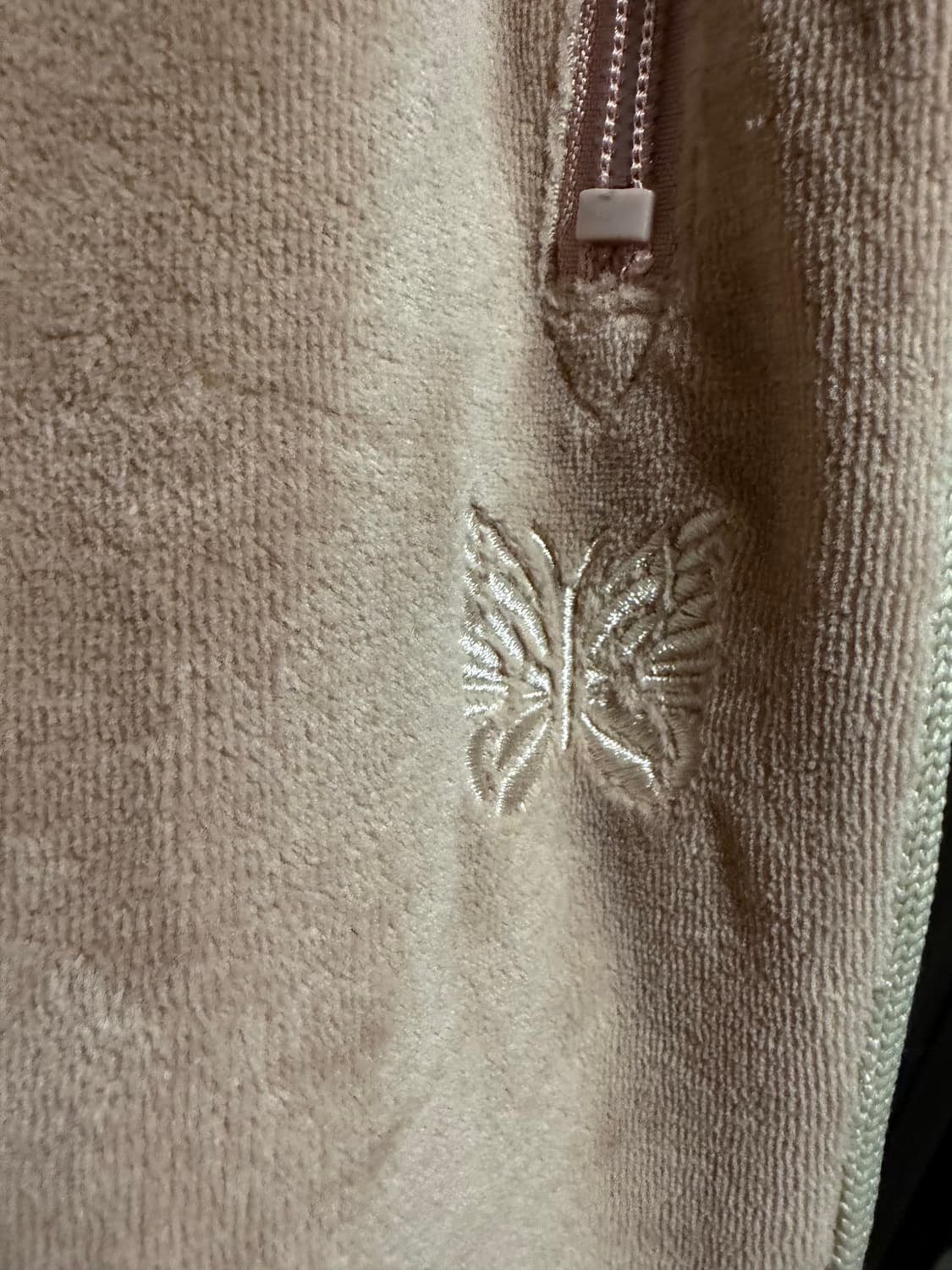 니들스 Needles 벨루어 트랙 팬츠 베이지 XL 상품이미지4