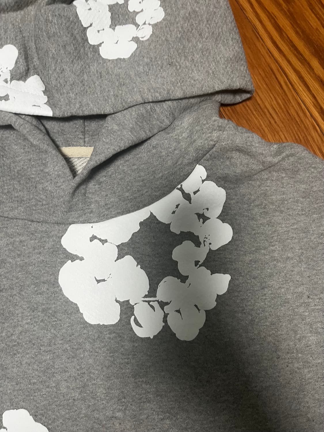 데님티어스 회색 후드티 상품이미지2