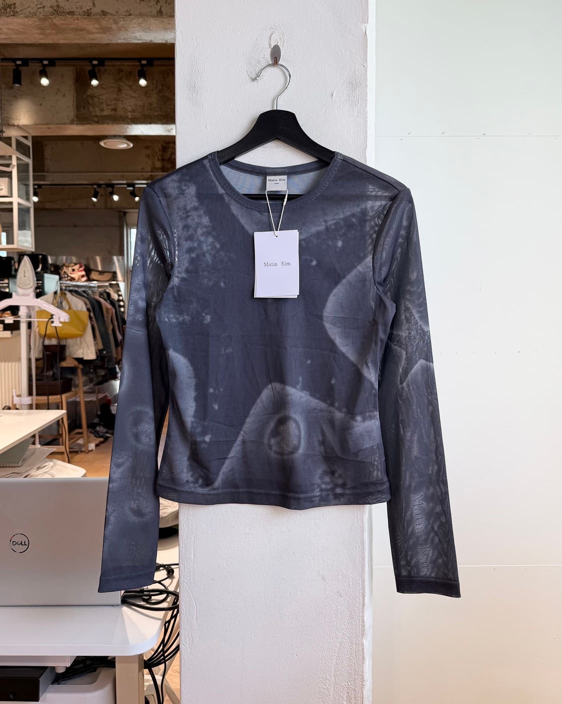 마땡킴 차콜 스타피쉬 메쉬 롱슬리브 상품이미지1