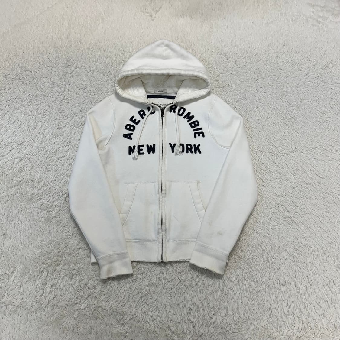 Abercrombie White Hood Zip-Up 상품이미지4