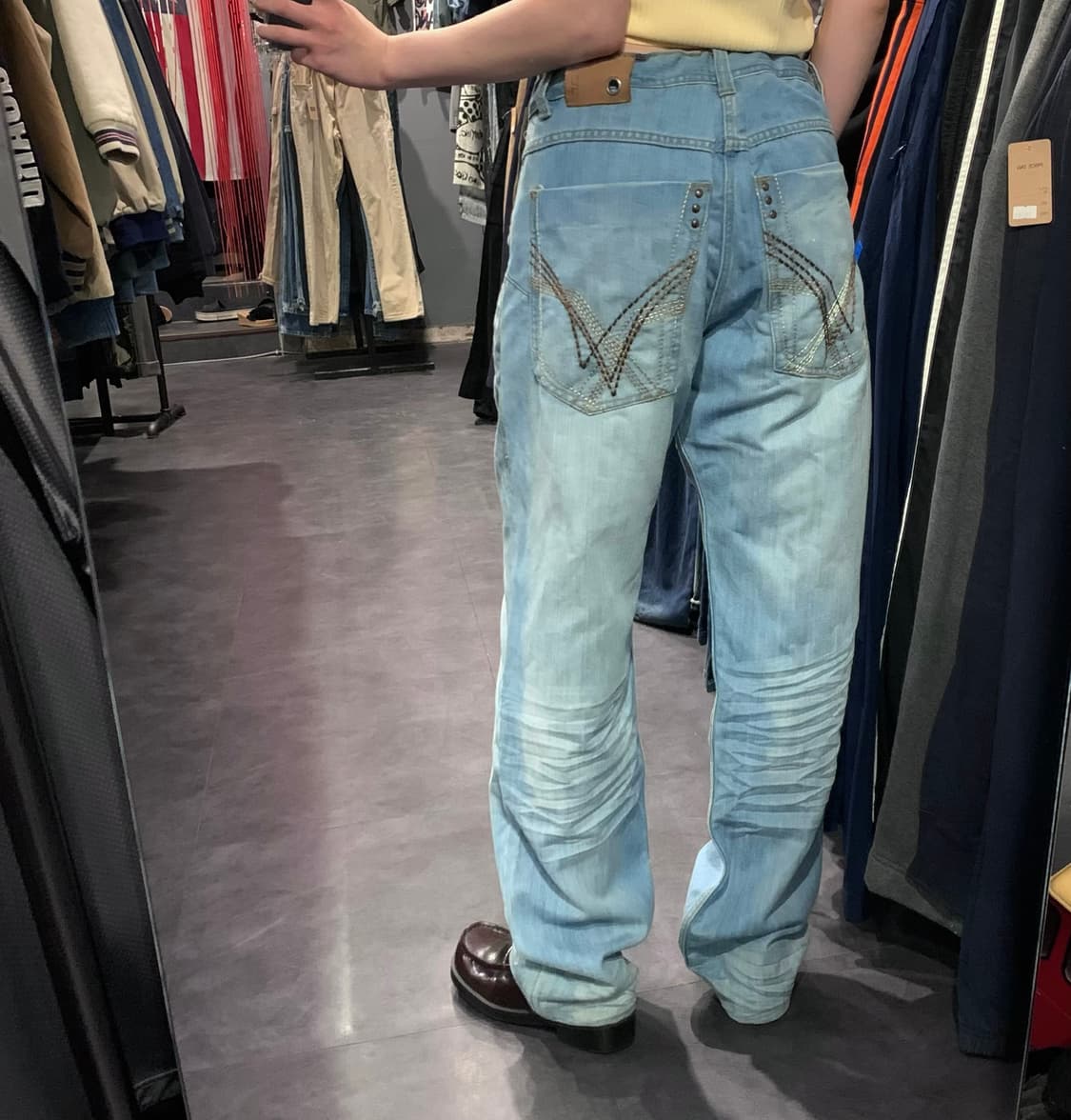 [IM] JORDAN 조던 워싱 데님 팬츠 연청 상품이미지6