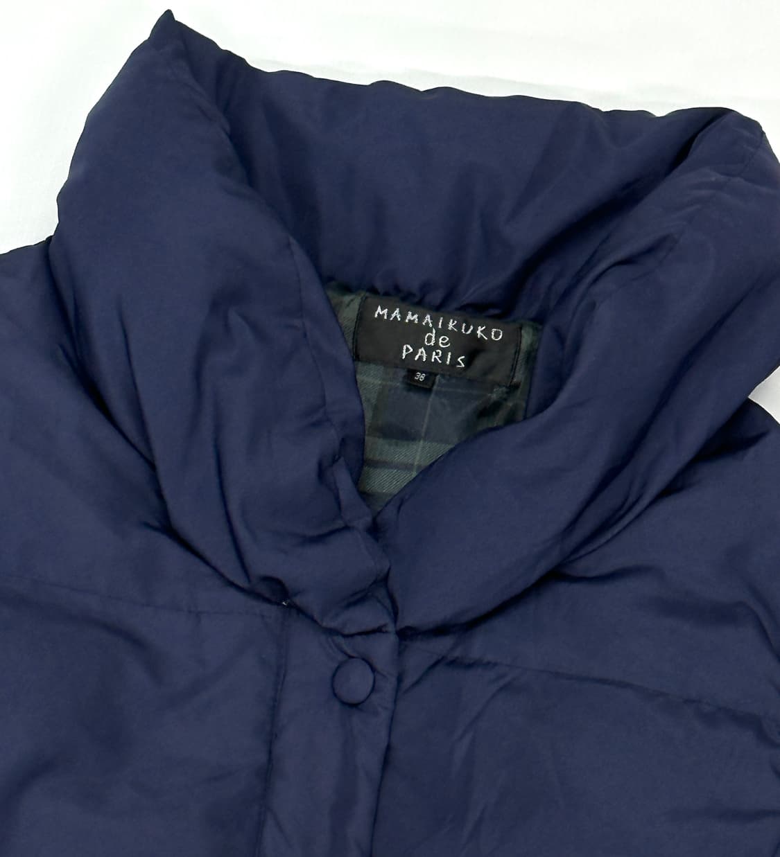 MAMAIKUKO 네이비 하프넥 패딩 핀터 러블리 일본 겨울  상품이미지8