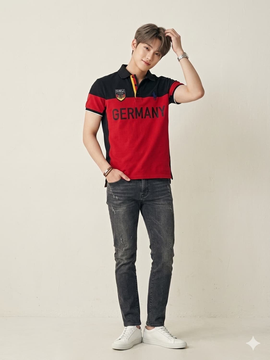 폴로 랄프로렌 독일 에디션 커스텀핏 카라티 상품이미지1