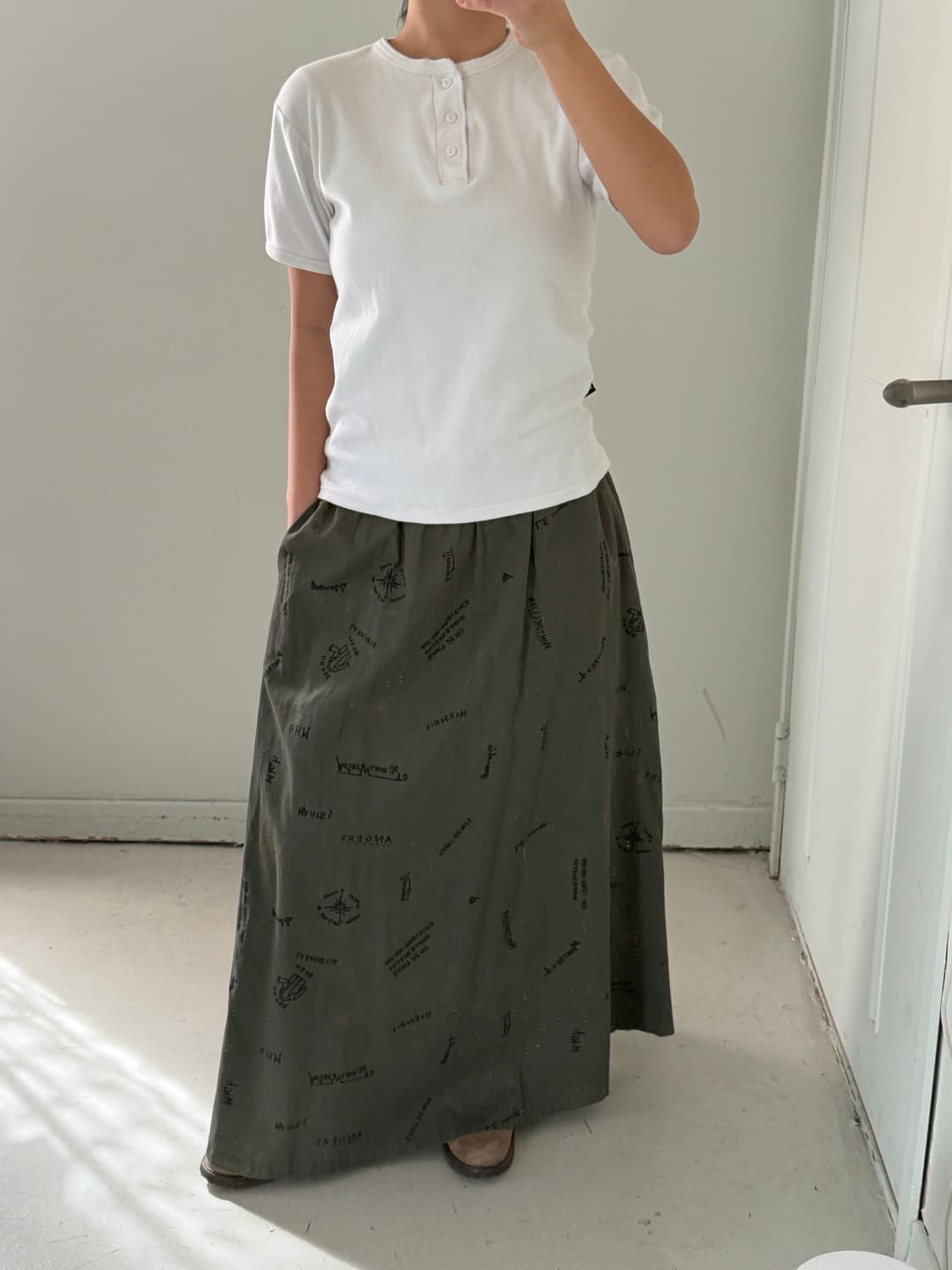 일본빈티지 아비렉스 헨리넥 반팔티 상품이미지4