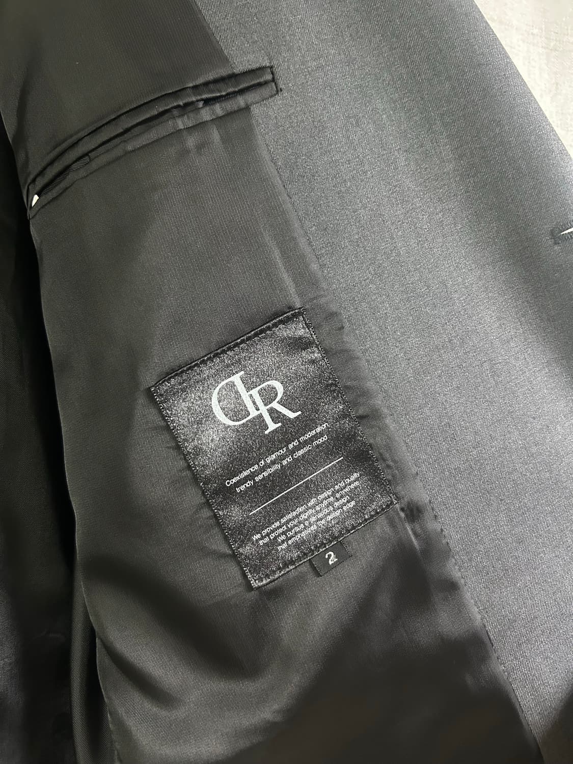 데꼬로소 테일러 오버핏 와이드 셋업 수트 차콜 XL 상품이미지4