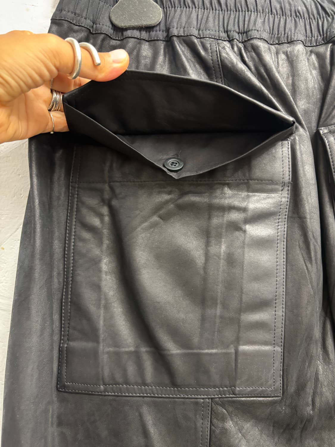 릭오웬스 레더배기팬츠 mastodon  fw 16 상품이미지5