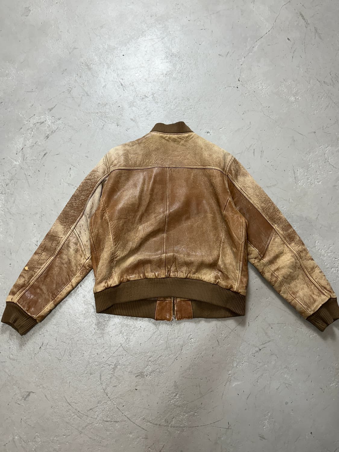 90's 빈티지 레더 봄버 자켓 빈티지 A2 디스 레더 자켓 상품이미지4