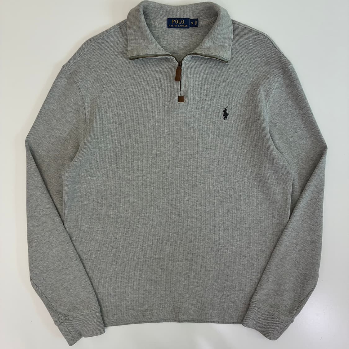 Polo 폴로랄프로렌 멜란지 그레이 하프집업 니트 상품이미지1