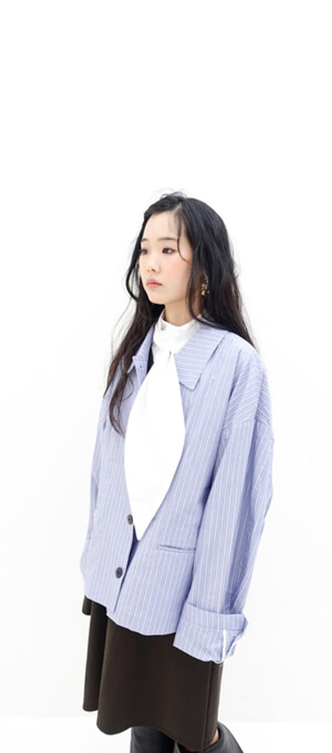 샵페어리 stripe button jacket 상품이미지1