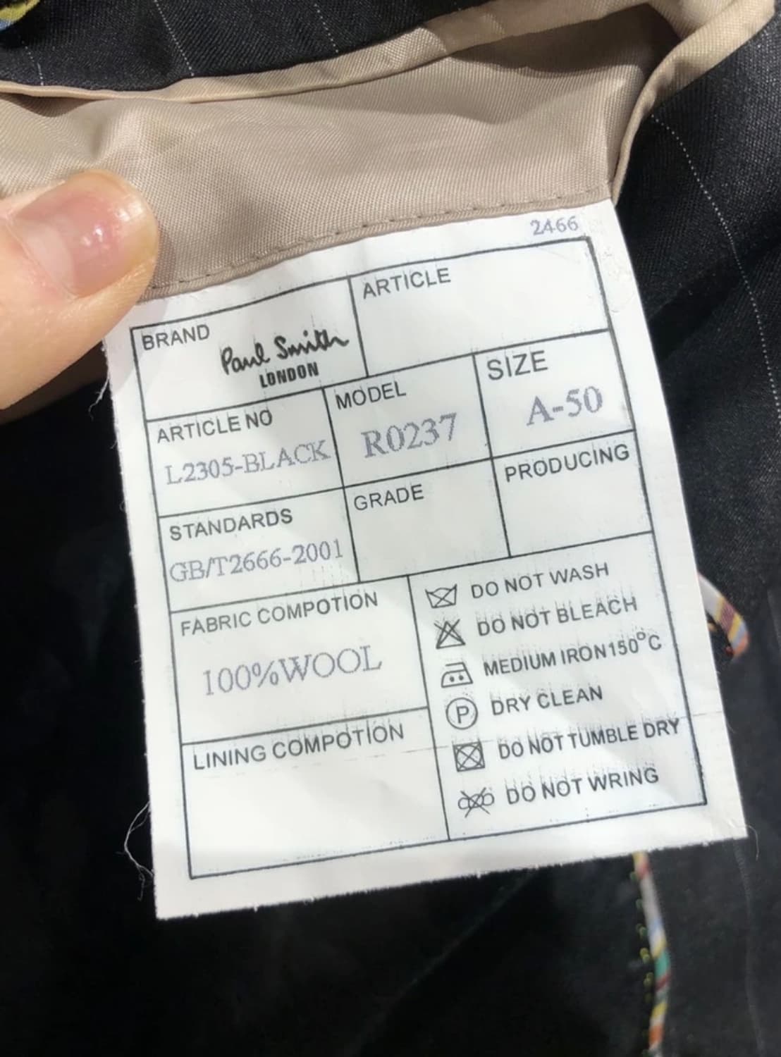 [9905]Paul Smith black striped blazer 상품이미지5