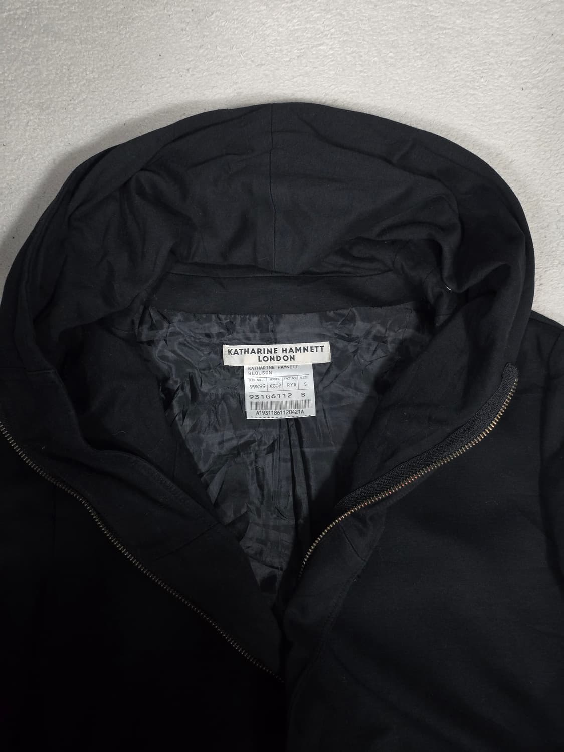 캐서린 햄넷 런던 2way 후드 야상 집업 자켓 S 상품이미지5