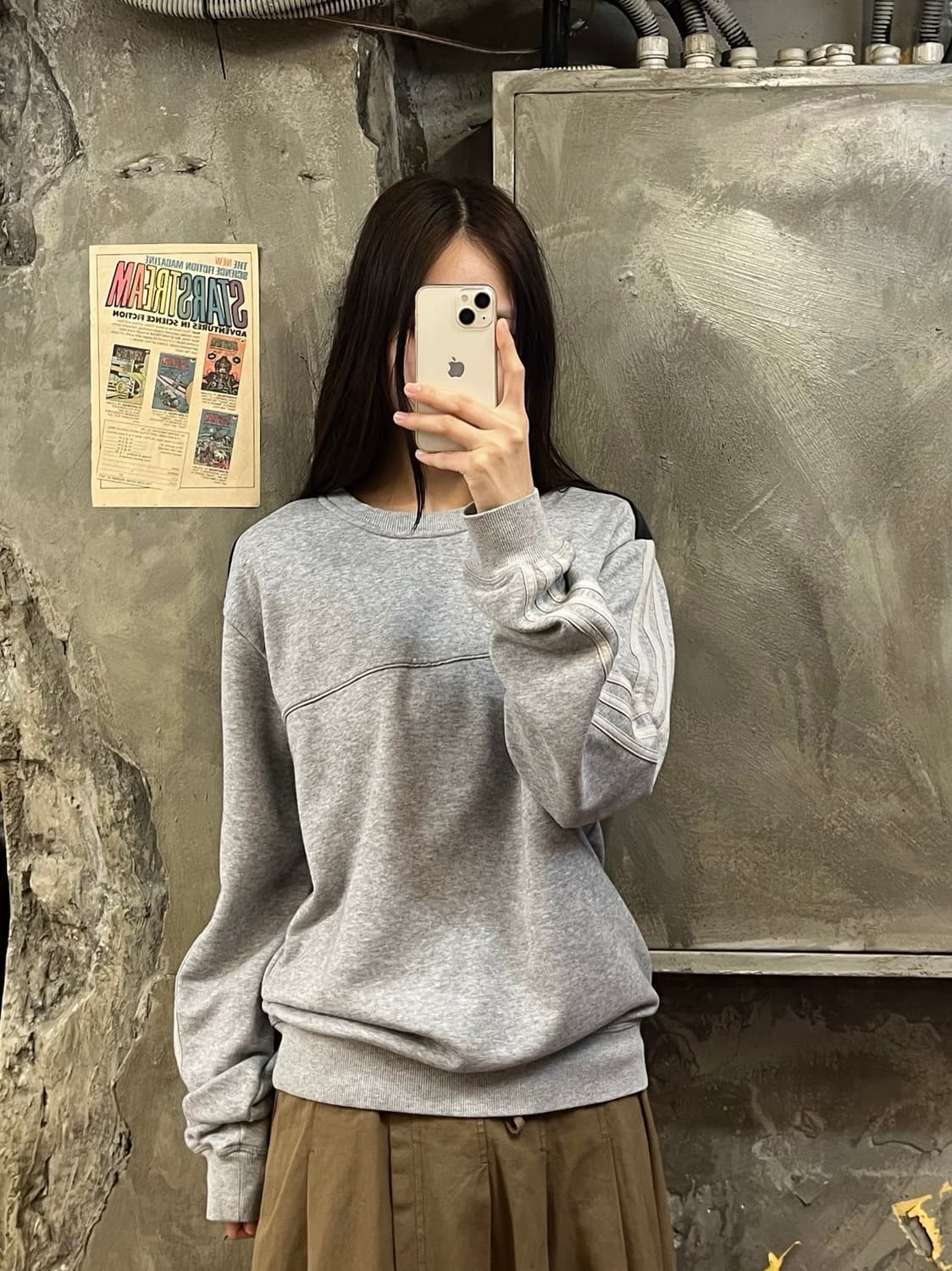 아디다스 맨투맨 그레이 105 #csz483 상품이미지2