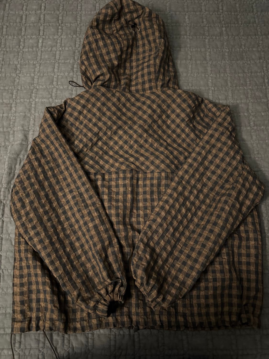 [01] 카락터 스매시 체크 윈드브레이커 브라운 상품이미지2