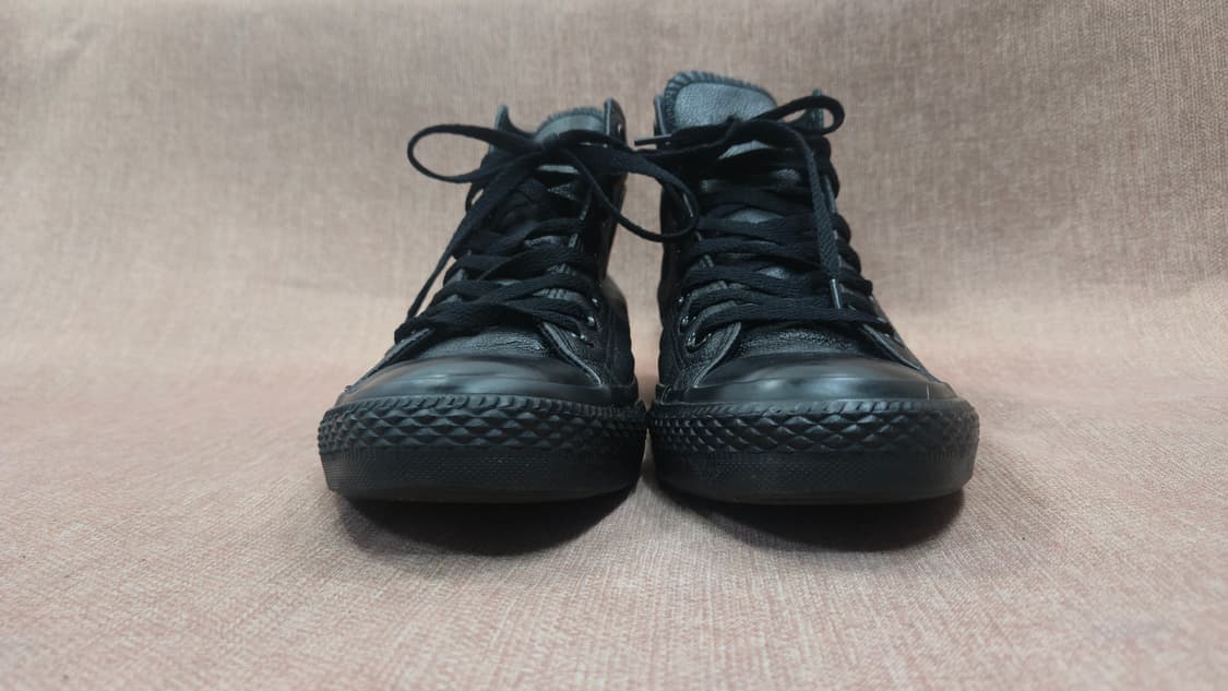 컨버스 260mm- 척테일러 올스타 레더 하이 블랙 모노 상품이미지3