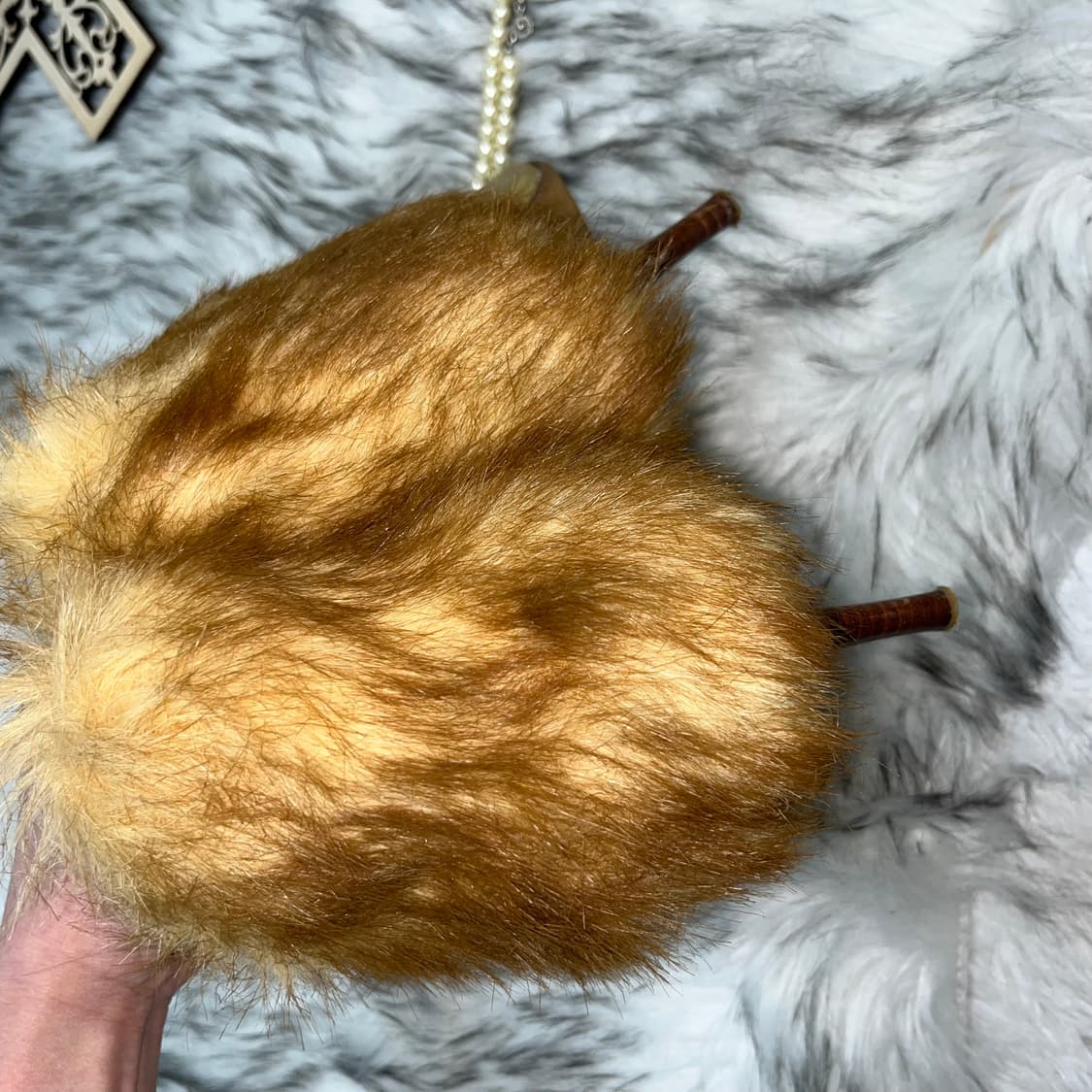 빈티지 골드 퍼 앵클힐 상품이미지6