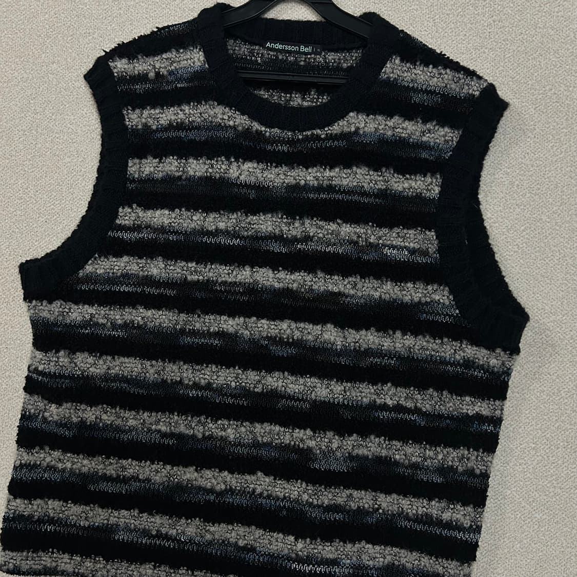  (XL) 앤더슨벨 스트라이프 패턴 니트조끼  상품이미지2