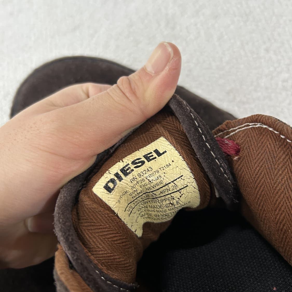 디젤 스웨이드 브라운 스니커즈 Jp280 상품이미지5