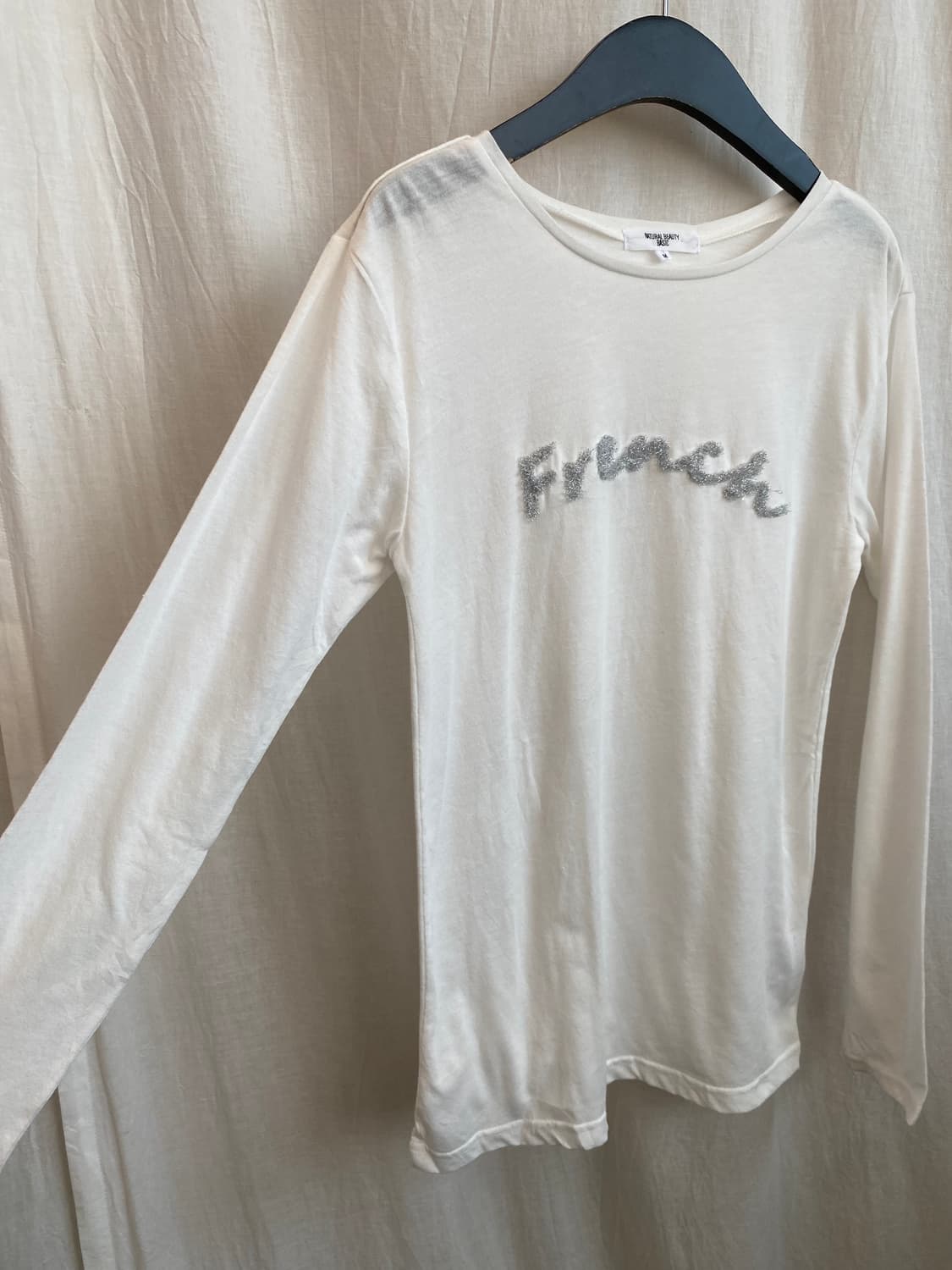 화이트 레터링 티셔츠(M) 상품이미지4