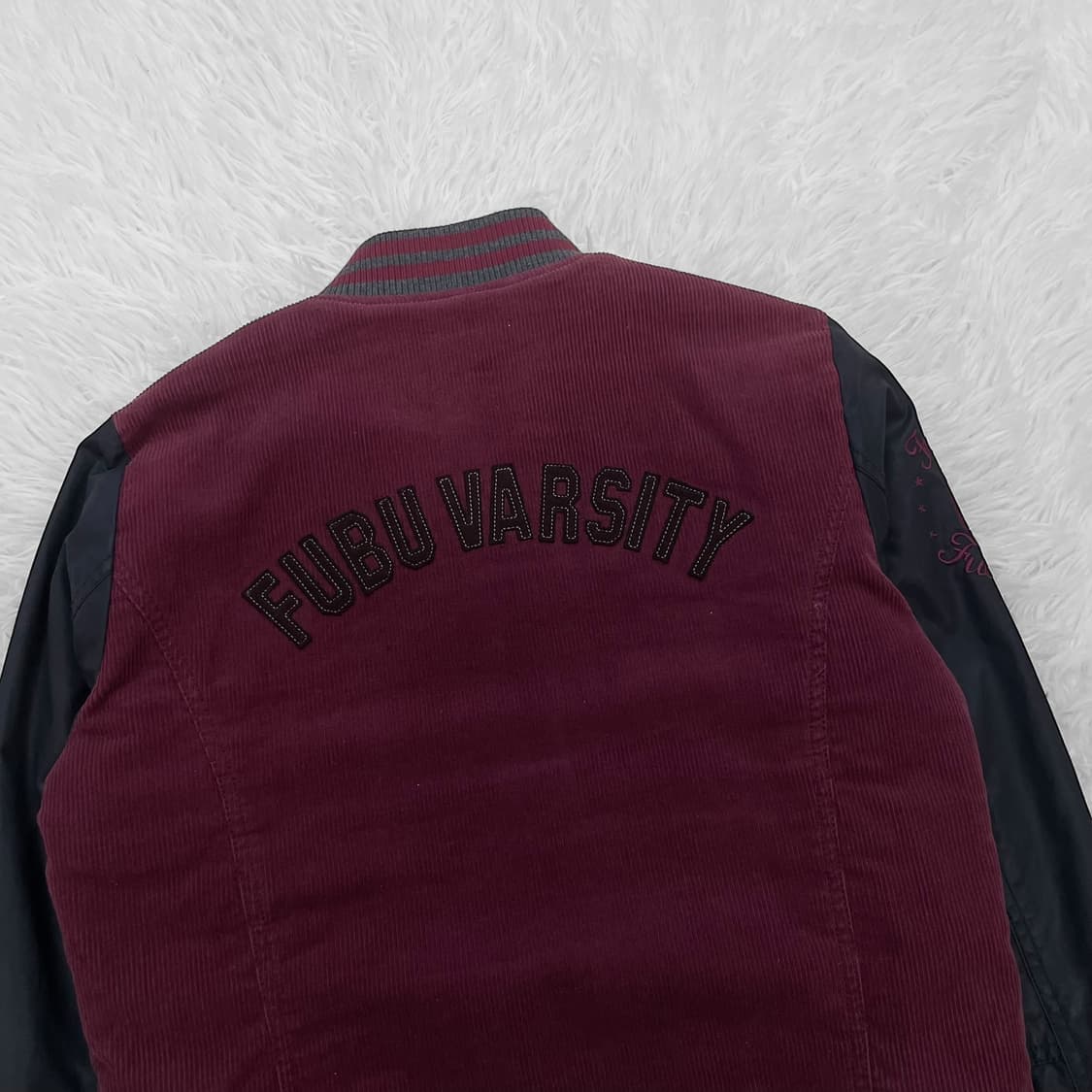 후부 Fubu 코듀로이 바시티 자켓 버건디 상품이미지5