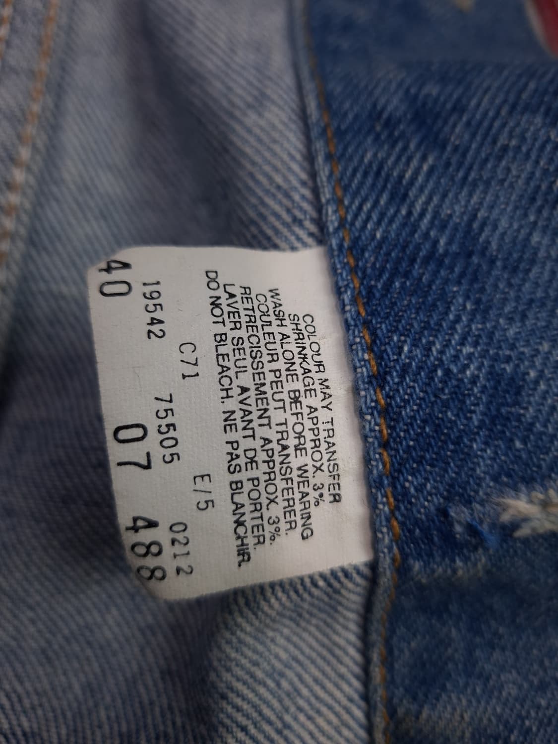 오리지날 90's 캐나다제조 리바이스 75505 데님 트러커자켓 상품이미지3