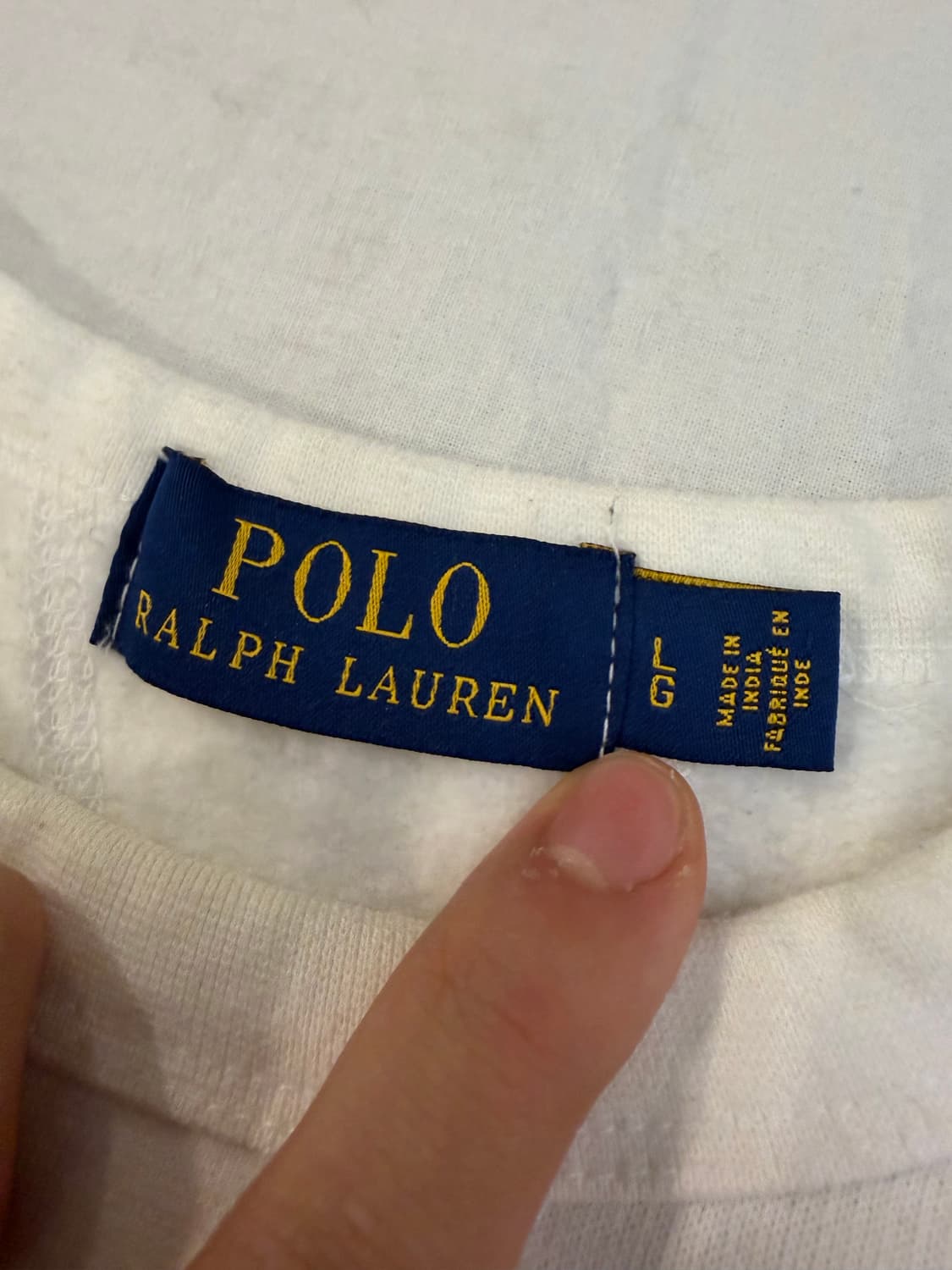 폴로 랄프로렌 맨투맨 스웻셔츠 화이트 상품이미지4