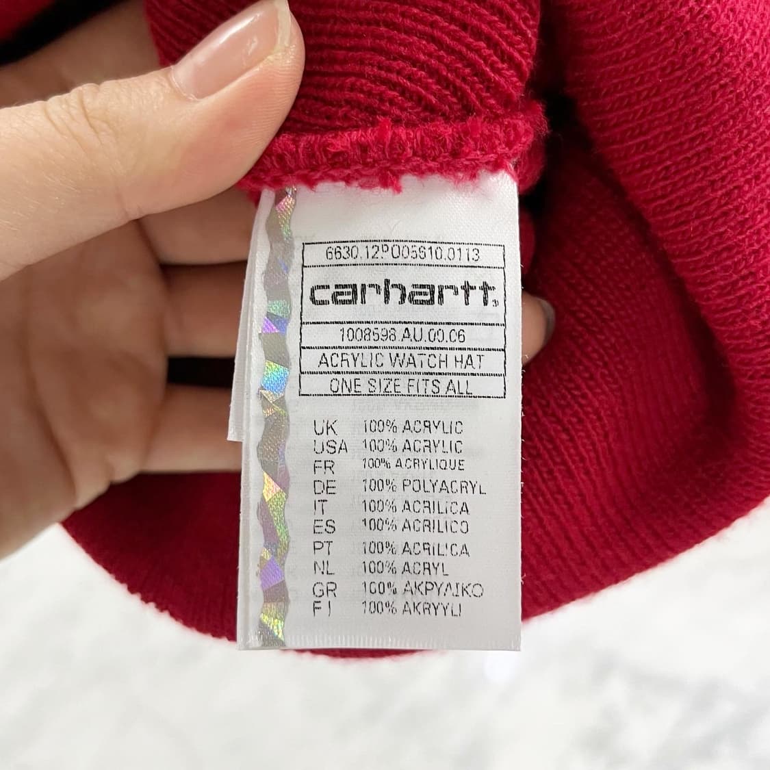 칼하트 레드 비니 상품이미지4