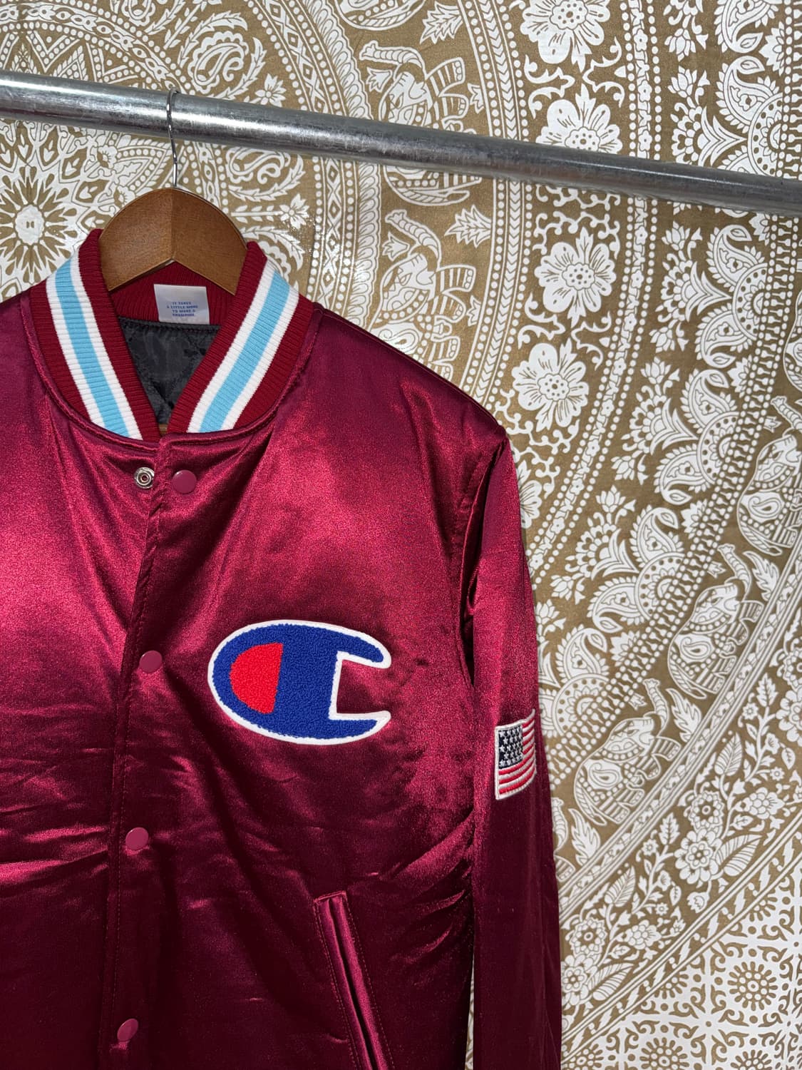 챔피온 빅로고 블루종 야구잠바 바시티자켓  상품이미지4