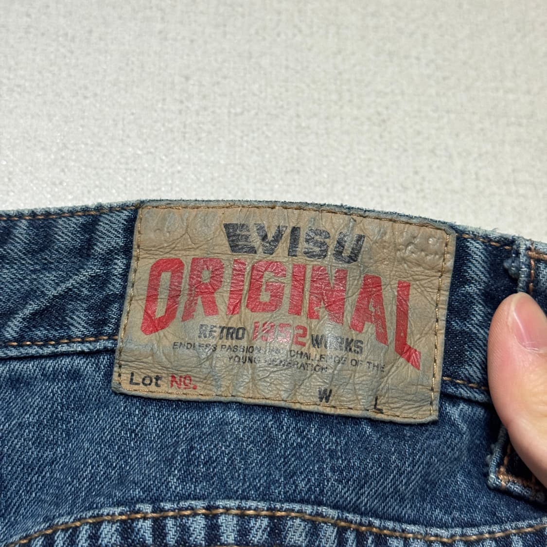 에비수 자수 데님 팬츠 상품이미지8