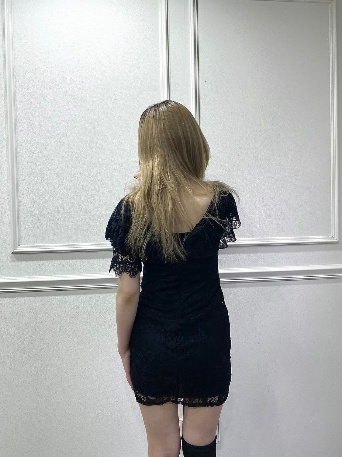 2000s style pearl button Lace Detail one 상품이미지4