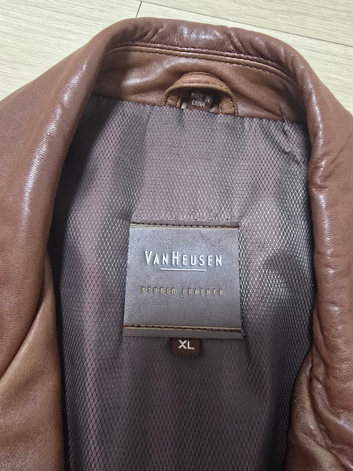 Van Heusen Studio Leather 브라운 레더자켓 XL 상품이미지4