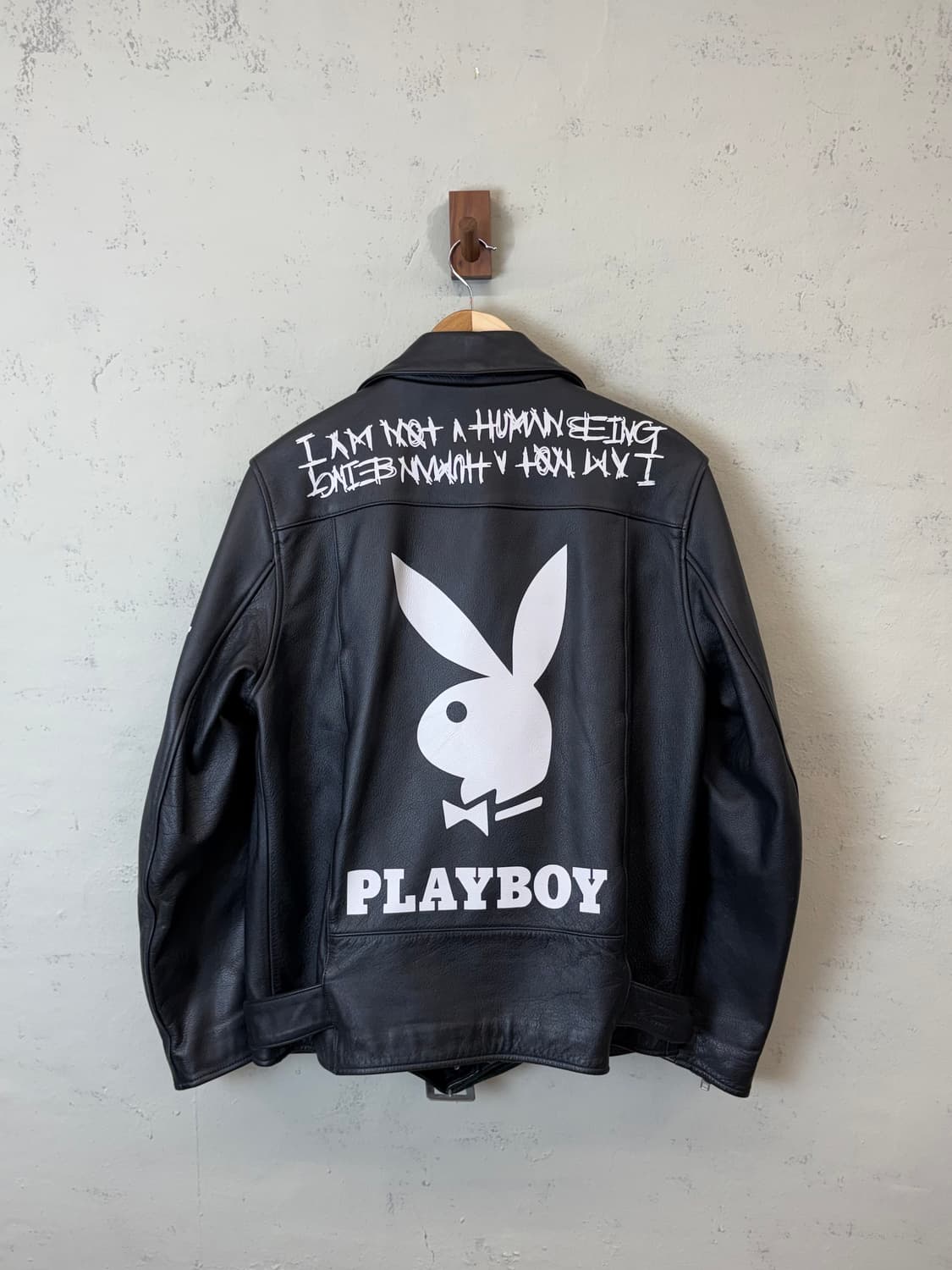 아임낫휴먼비잉 플레이보이 빈티지 레더 라이더 자켓 상품이미지1