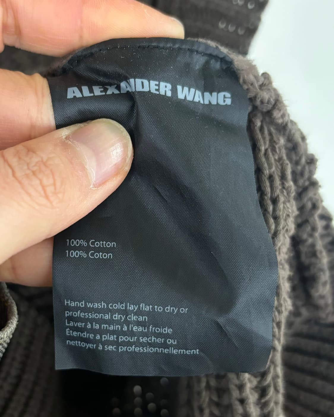 알렉산더 왕 카키 집업 울 블렌드 니트 조끼 상품이미지8