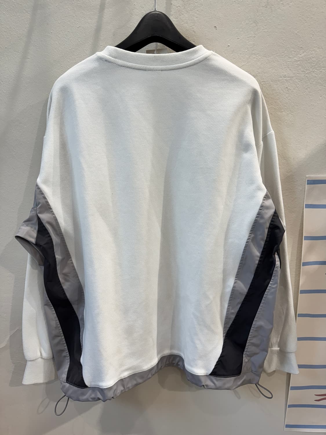 밑단 스트링 배색 맨투맨 상품이미지6