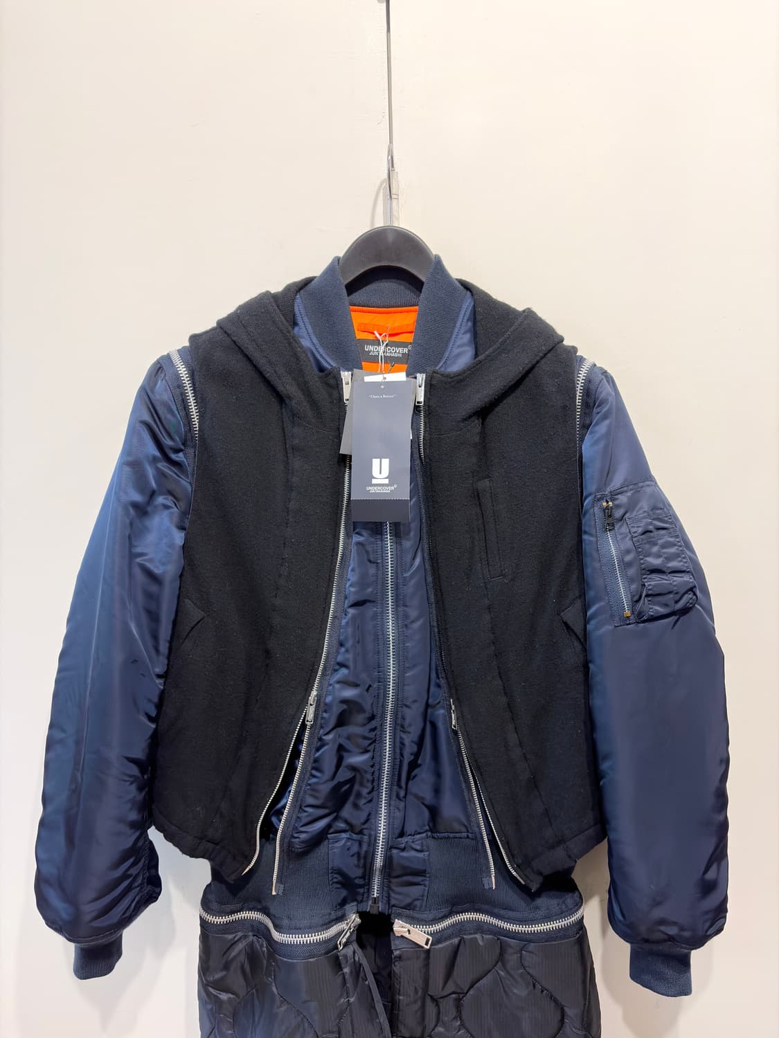 언더커버 x 알파인더스트리 도킹 울 슈링크 MA-1 자켓 상품이미지3