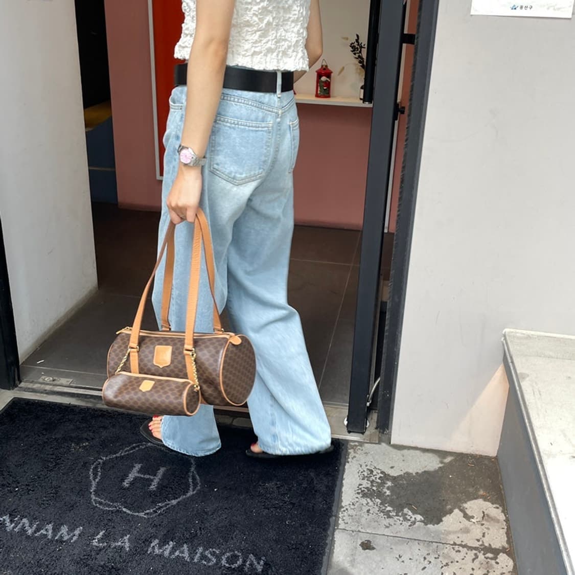 [정품 CELINE] 셀린느 마카담 빠삐용세트 원통백 숄더백 상품이미지9